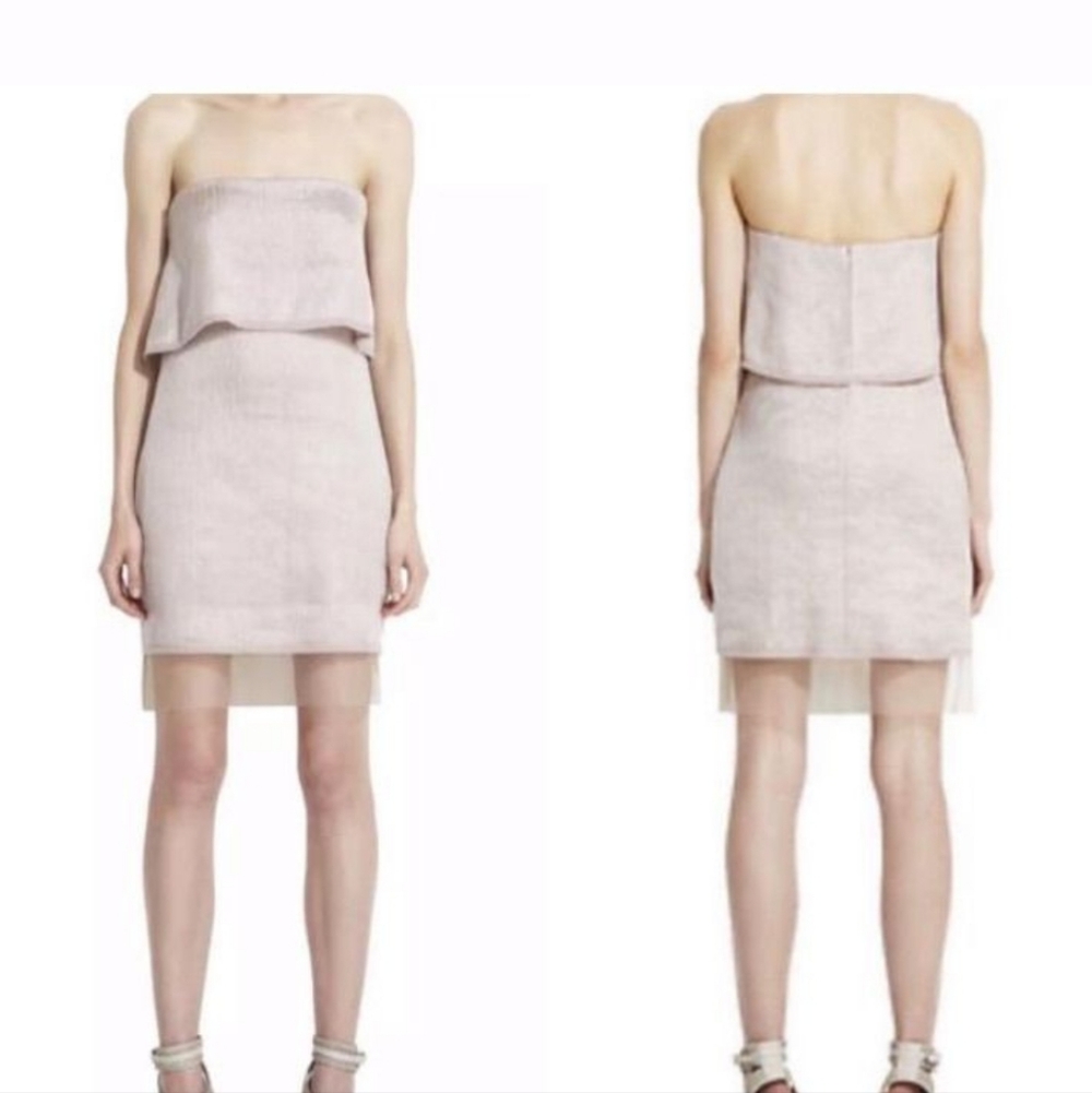 BCBG MAX AZRIA Strapless Mauve  Gown - Size 10